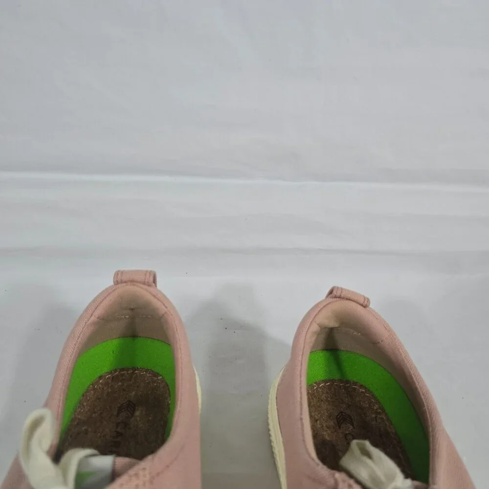 Cariuma Pink Canvas Sneakers Women Size 9.5 Lace Up Low Top Casual Eco Friendly